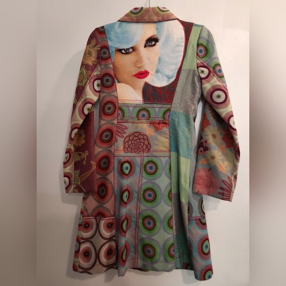 Desigual Geometric Patchwork Coat - image 2